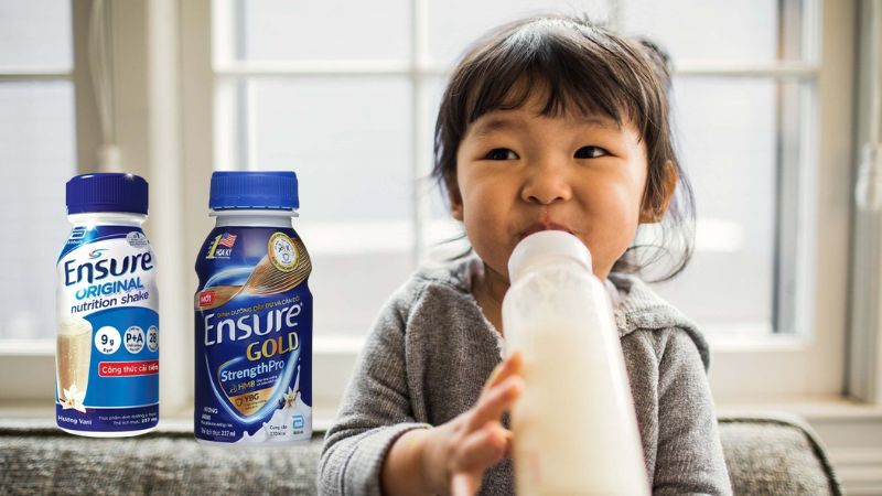 Trẻ dưới 10 tuổi không nên uống sữa Ensure
