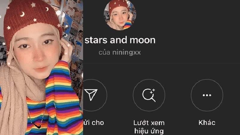 Filter Stars And Moon khiến gương mặt bừng sáng với ánh trăng sao lấp lánh