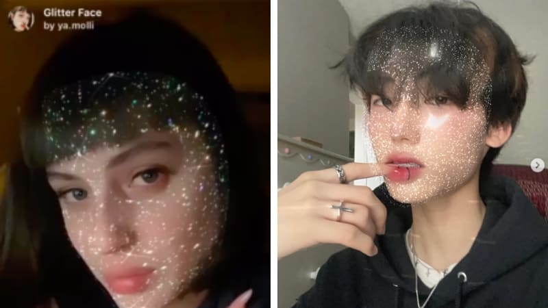 Filter Glitter Face nổi bật với lớp mặt nạ ánh kim cuốn hút ánh nhìn