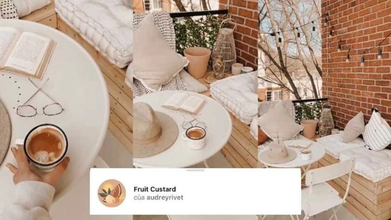 Filter Fruit Custard phủ tông cam nhẹ nhàng, gợi cảm giác hoài niệm tươi sáng