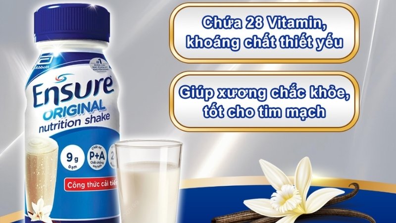 Ensure pha sẵn hỗ trợ toàn diện từ tiêu hóa, xương khớp đến tim mạch và trí não