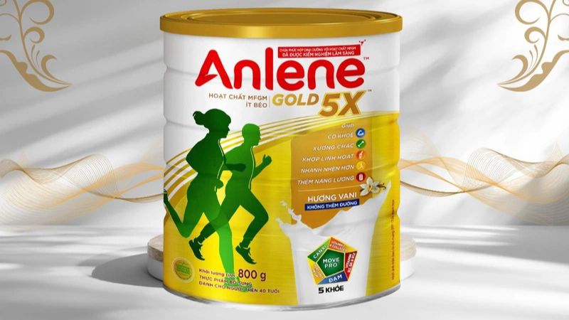 Sữa bột Anlene Gold 5X là sữa dành cho người trên 40 tuổi