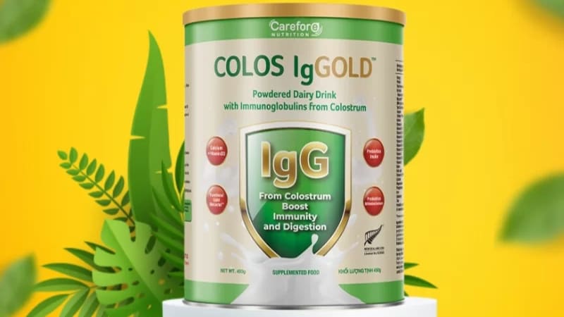 Colos IgGold tăng đề kháng, hỗ trợ tiêu hóa và phát triển não bộ nhờ kháng thể IgG cao