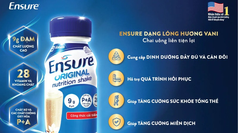 Thành phần dinh dưỡng trong sữa Ensure