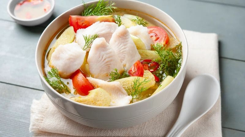 Cách nấu canh cá basa ngót hoặc chua thanh mát