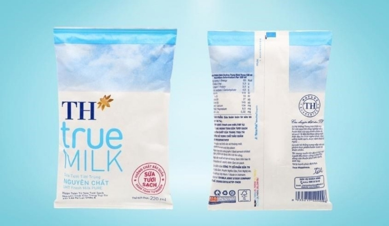 So sánh thành phần sữa TH MILK bịch: Không Đường, Ít Đường & Có Đường