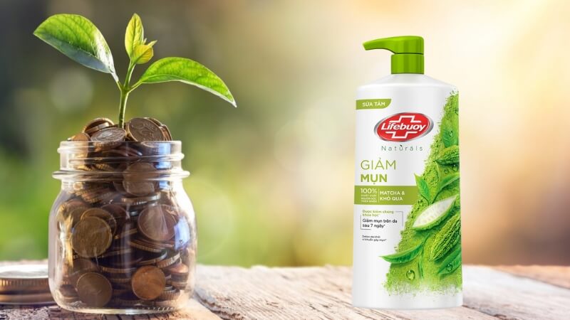 Sữa tắm Lifebuoy Matcha & Khổ Qua hiện có nhiều dung tích với mức giá khác nhau