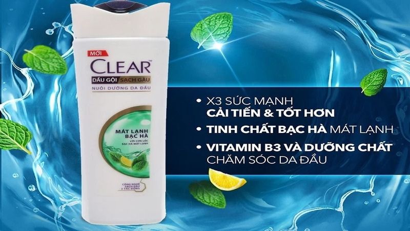 Thành phần dầu gội Clear mát lạnh bạc hà