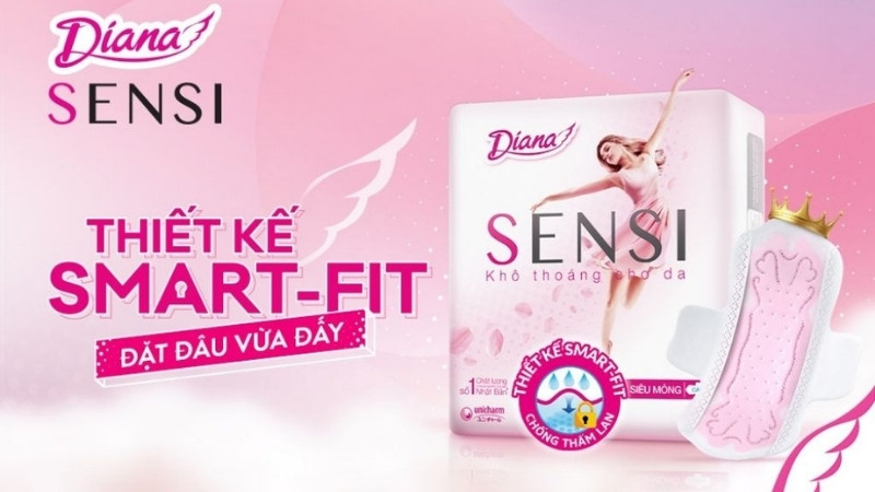 Cách sử dụng băng vệ sinh Diana Sensi khô thoáng siêu mỏng