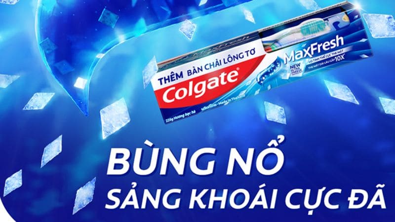 Colgate MaxFresh mang lại cảm giác cực kỳ the mát