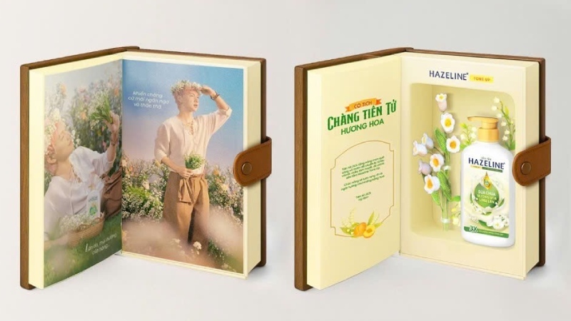 mua 2 chai sữa tắm Hazeline nâng tông da nhận ngay 1 hộp quà đặc biệt
