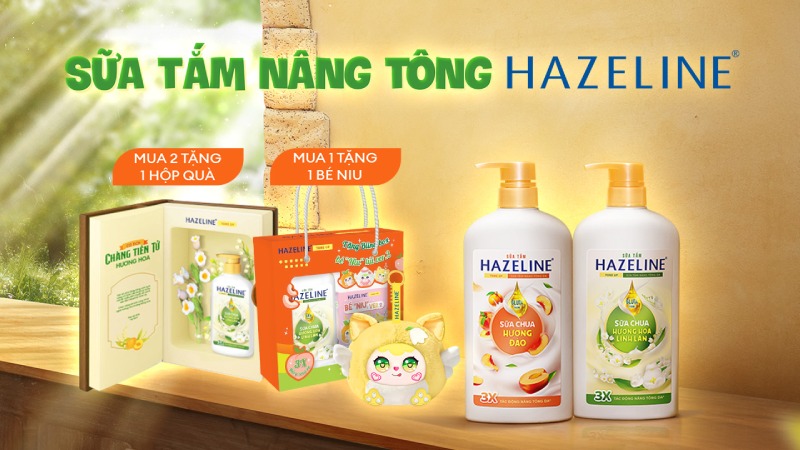 Mua sữa tắm Hazeline nâng tông da mới, tặng 1 hộp blindbox