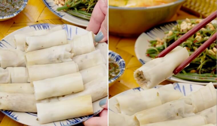 Thử làm món nem măng (măng cuộn thịt) ngon như chị Thông bản Liền
