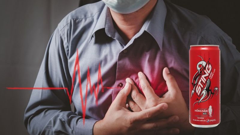 Dễ rối loạn nhịp tim và tăng huyết áp nếu uống Sting thường xuyên