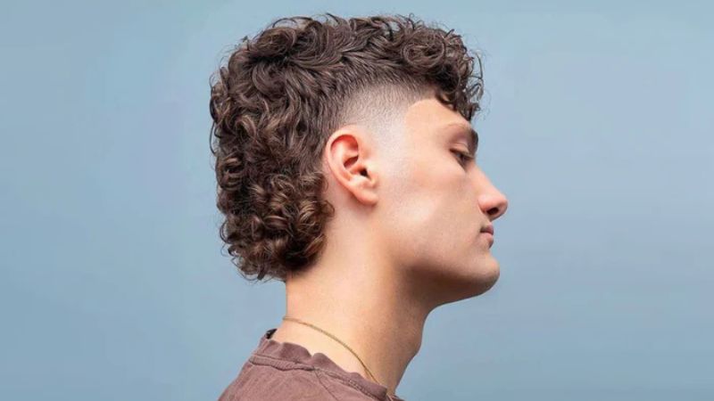 Tóc wavy nam kiểu mullet