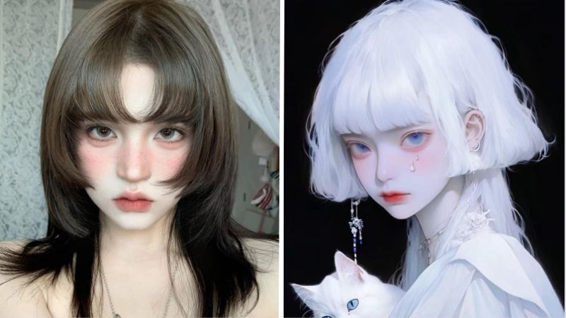 Tóc Jellyfish nữ theo phong cách Anime