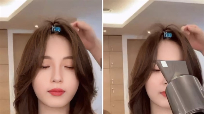 Sấy đúng kỹ thuật giúp tóc butterfly giữ phồng tự nhiên và vào nếp đẹp hơn