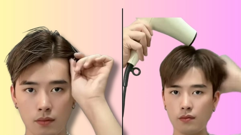 Gội đầu sạch và sấy tóc đúng độ ẩm là bước nền quan trọng khi tạo kiểu tóc Atus