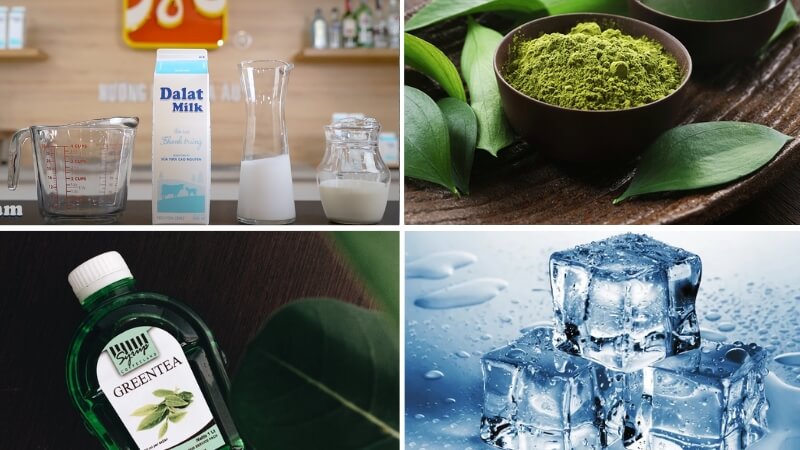Nguyên liệu làm Matcha Macchiato