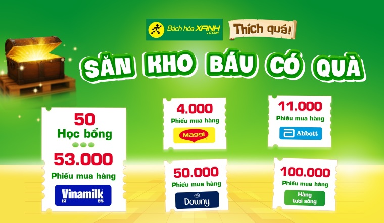 Bách hóa XANH thích quá - Săn kho báu có quà