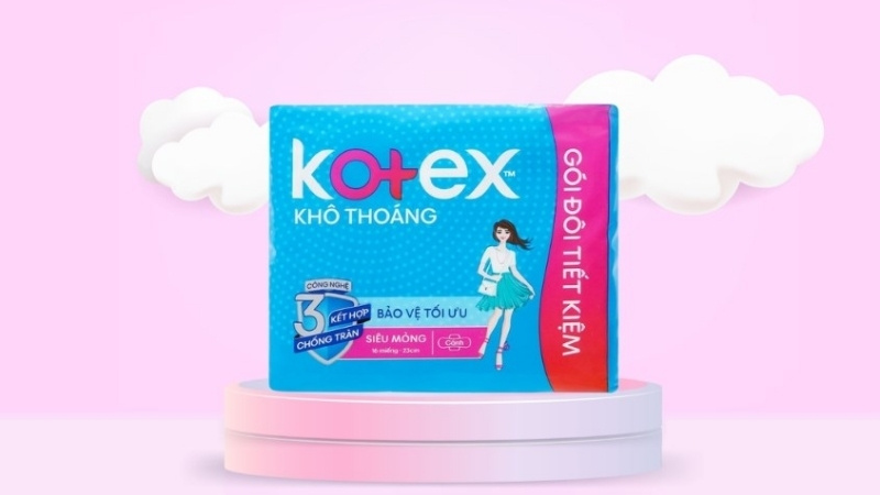 Thiết kế Kotex hiện đại giúp chống tràn hiệu quả khi vận động