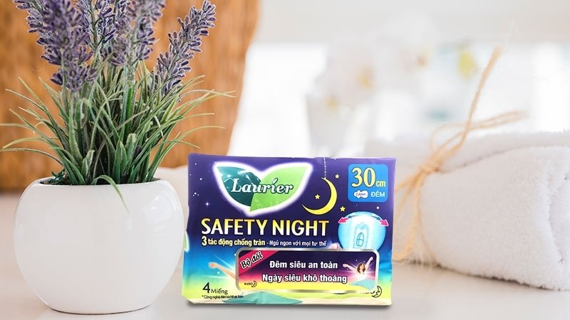 Laurier Safety Night thấm hút mạnh mẽ cho giấc ngủ nữ