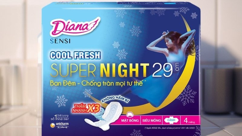 Diana Sensi Cool Fresh mềm mại, khô thoáng dành cho chị em