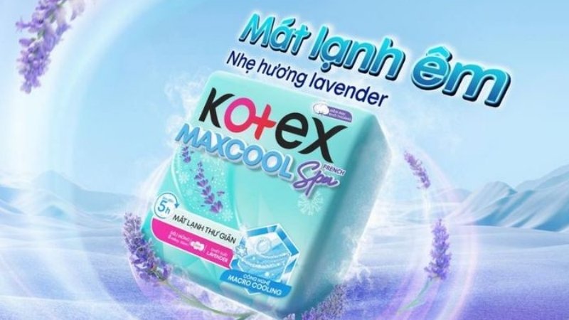 Kotex Maxcool mát lạnh, dễ chịu suốt đêm cho phái nữ
