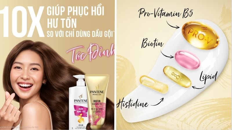 Dầu xả siêu dưỡng Pantene Pro-V Biotin ngăn rụng tóc