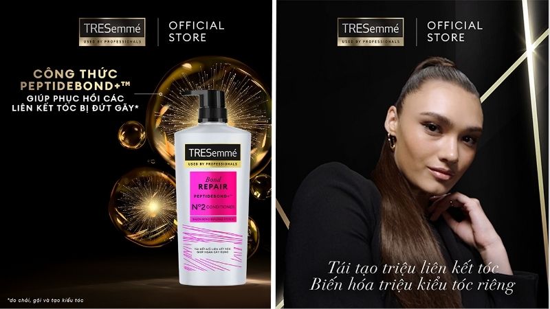 Dầu xả TRESemmé Salon Rebond dưỡng tóc chắc khỏe giảm gãy rụng