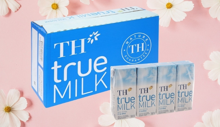 Giá 1 thùng sữa TH Ít Đường 180ml bao nhiêu? Cập nhật mới nhất