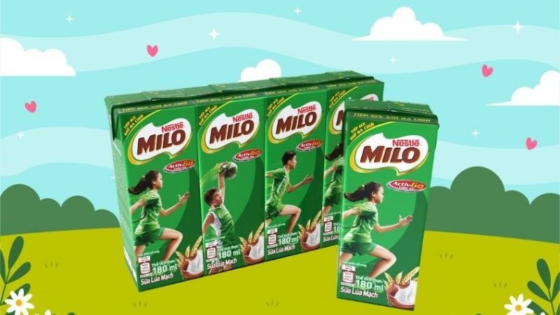 Chọn nơi cung cấp sữa Milo chính hãng và theo dõi trẻ khi uống