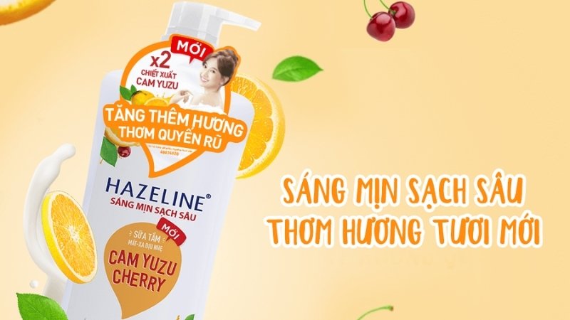 Vitamin C thiên nhiên trong sữa tắm Hazeline giúp da sáng khỏe, chống oxy hóa hiệu quả