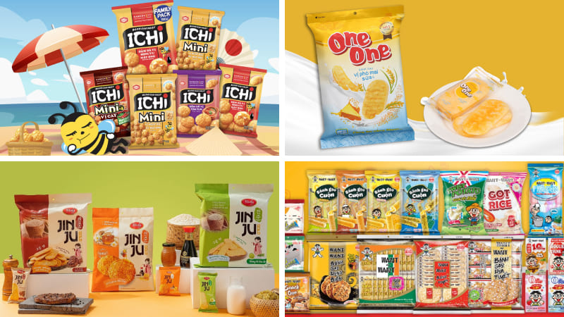 Một số thương hiệu bánh gạo