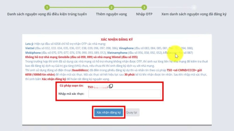 Thanh toán lệ phí xét tuyển Thanh toán lệ phí xét tuyển