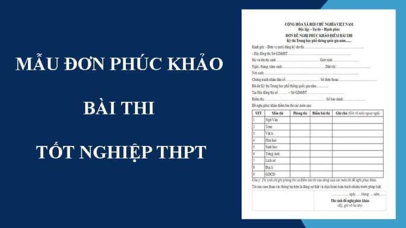 Mẫu đơn xin phúc khảo điểm thi tốt nghiệp THPT 2025 Mẫu đơn xin phúc khảo điểm thi tốt nghiệp THPT 2025