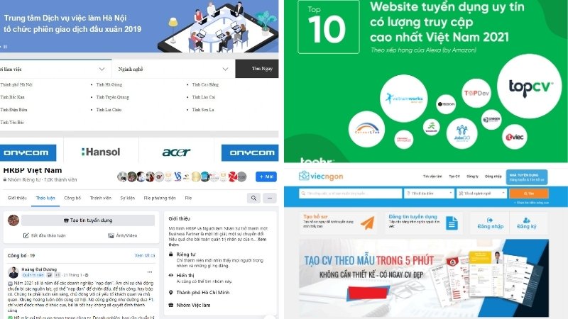 Các kênh tìm việc cho sinh viên Các kênh tìm việc cho sinh viên