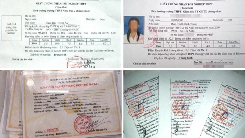 Các loại giấy chứng nhận tốt nghiệp THPT Các loại giấy chứng nhận tốt nghiệp THPT