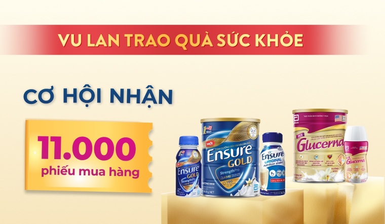 Vu Lan Trao Quà Sức Khoẻ - Mở kho báu trúng VOUCHER mua sữa Ensure và Glucerna