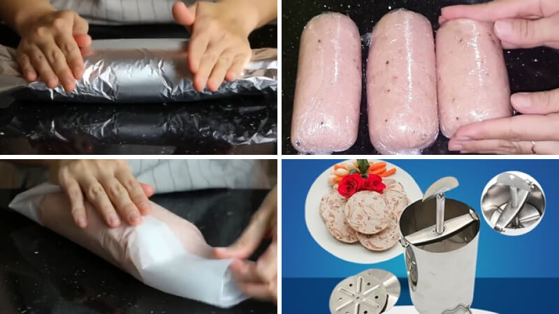 Một số dụng cụ thay thế lá chuối gói chả lụa