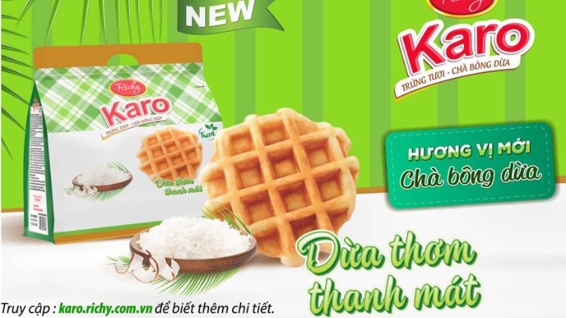 Bánh Karo vị chà bông dừa mới lạ