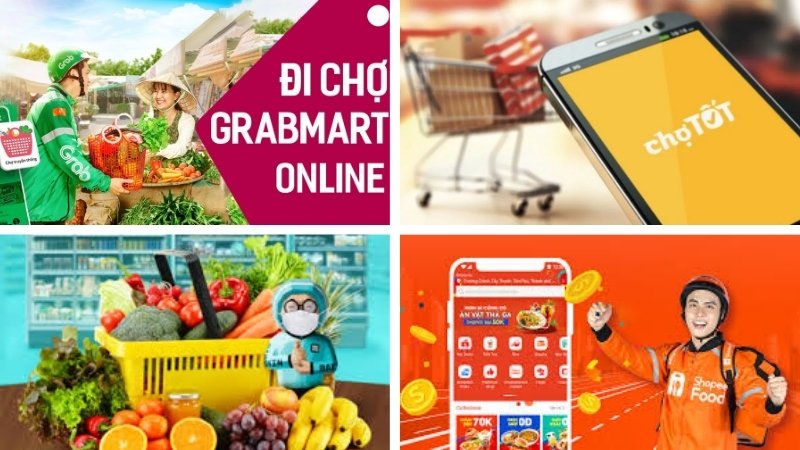 Các ứng dụng đi chợ online Các ứng dụng đi chợ online
