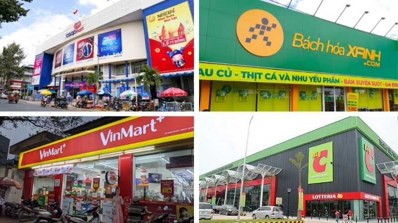 Các siêu thị lớn hoặc chuỗi cửa hàng uy tín Các siêu thị lớn hoặc chuỗi cửa hàng uy tín