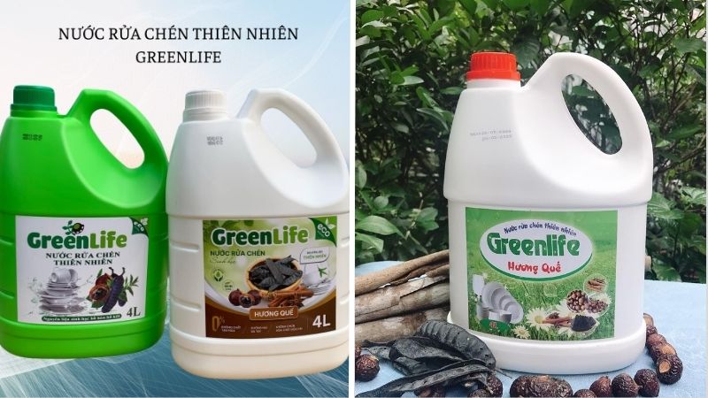 Greenlife chiết xuất từ bồ hòn, chanh, sả, không hóa chất độc hại, an toàn khi rửa rau củ