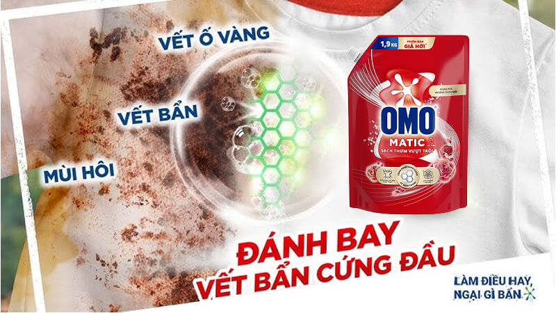 Nước giặt OMO được phát triển phù hợp với máy giặt cửa trên Nước giặt OMO được phát triển phù hợp với máy giặt cửa trên