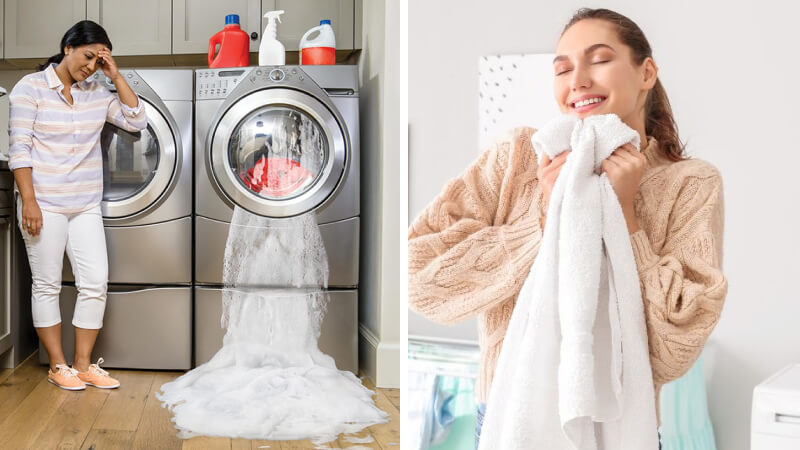 Chọn nước giặt dịu nhẹ cho da và bảo vệ máy giặt Chọn nước giặt dịu nhẹ cho da và bảo vệ máy giặt