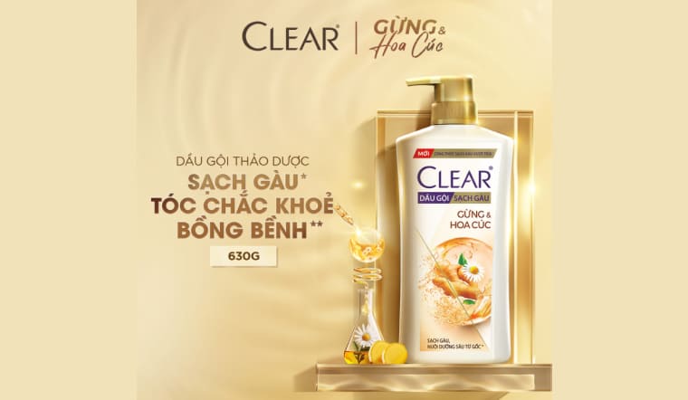 Review dầu gội Clear gừng & hoa cúc có tốt không? Có trị gàu và giảm rụng tóc?