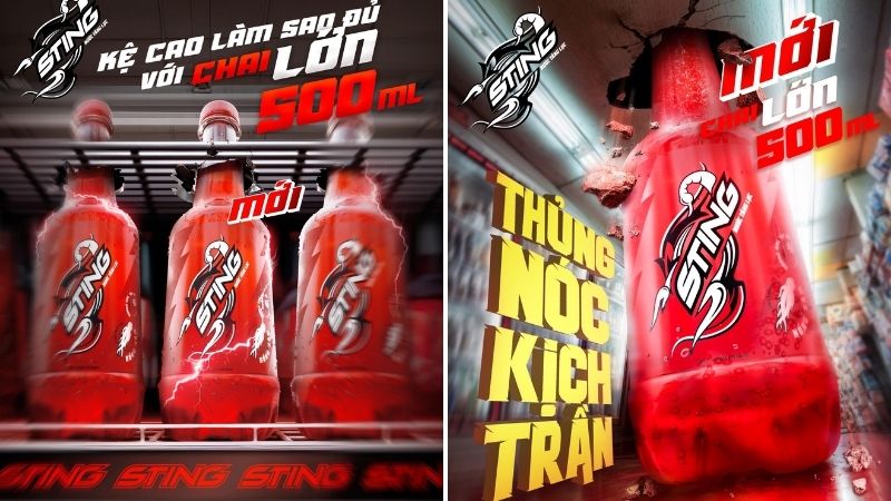 Nước tăng lực Sting dâu - chai mới 500ml có gì đặc biệt?