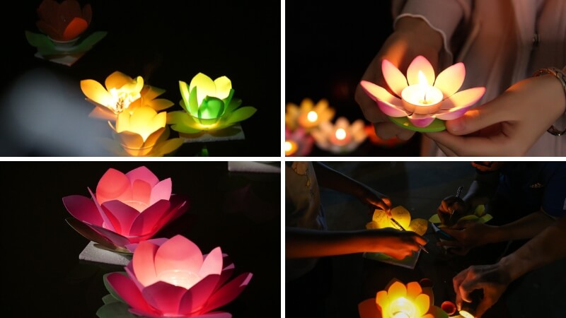 Hoa đăng hình hoa sen Hoa đăng hình hoa sen