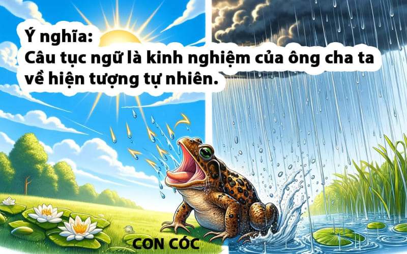 “Cóc nghiến răng, trời đang nắng thì mưa” “Cóc nghiến răng, trời đang nắng thì mưa”